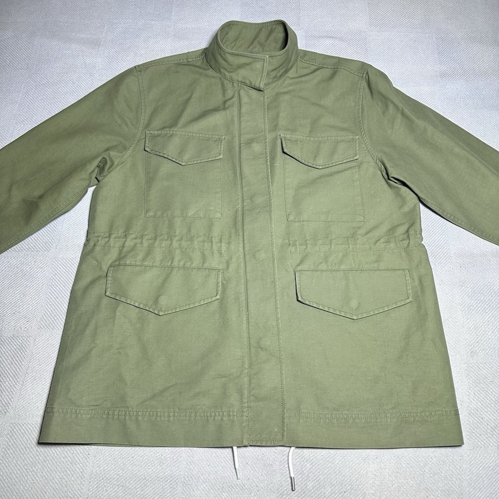 Everlane Field Jacket Womens XL Utility Military Chore Coat Safari Snap Full Zip - Picture 2 of 13